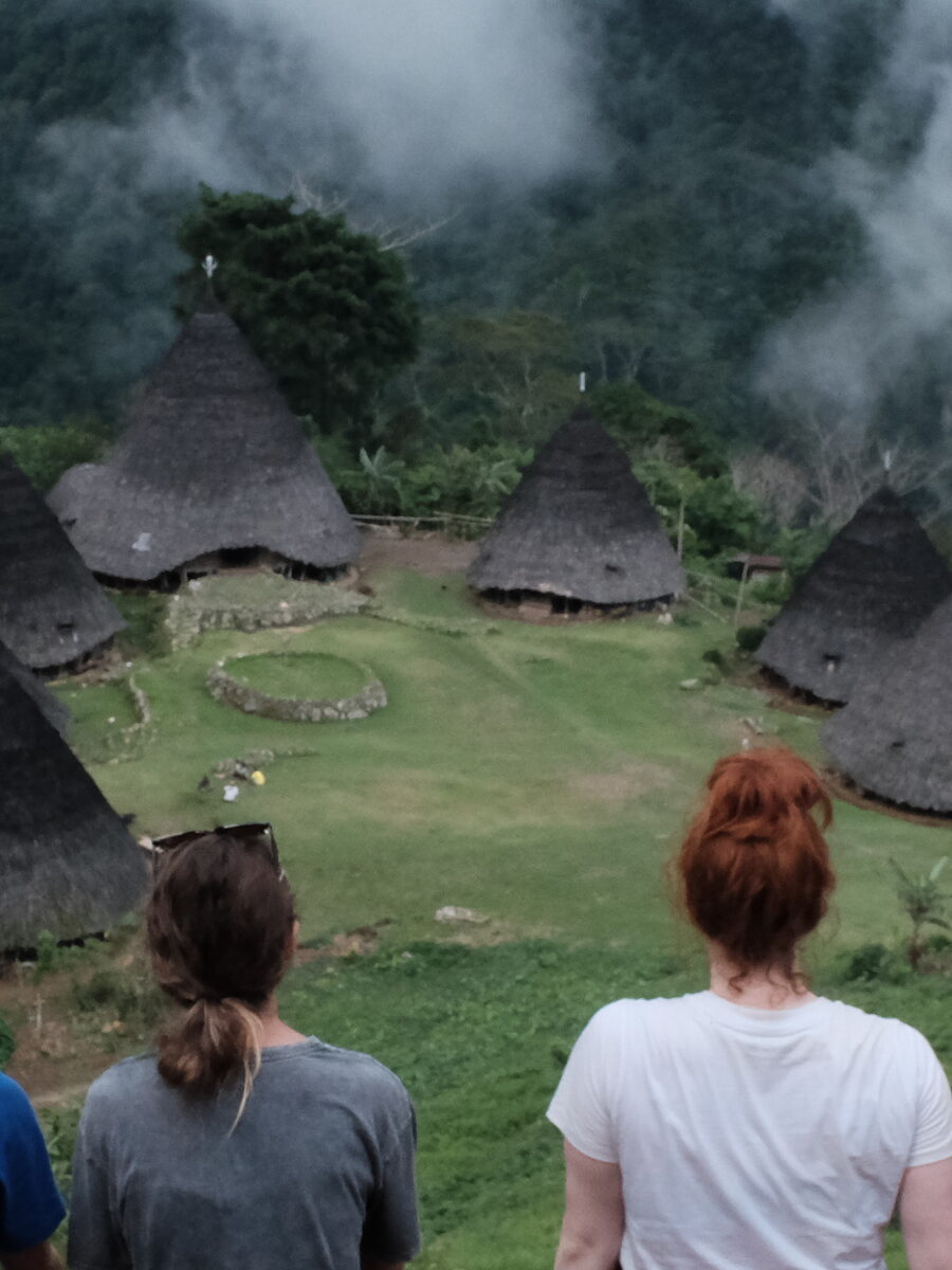 Green volcanic landscape of Flores island on the overland route