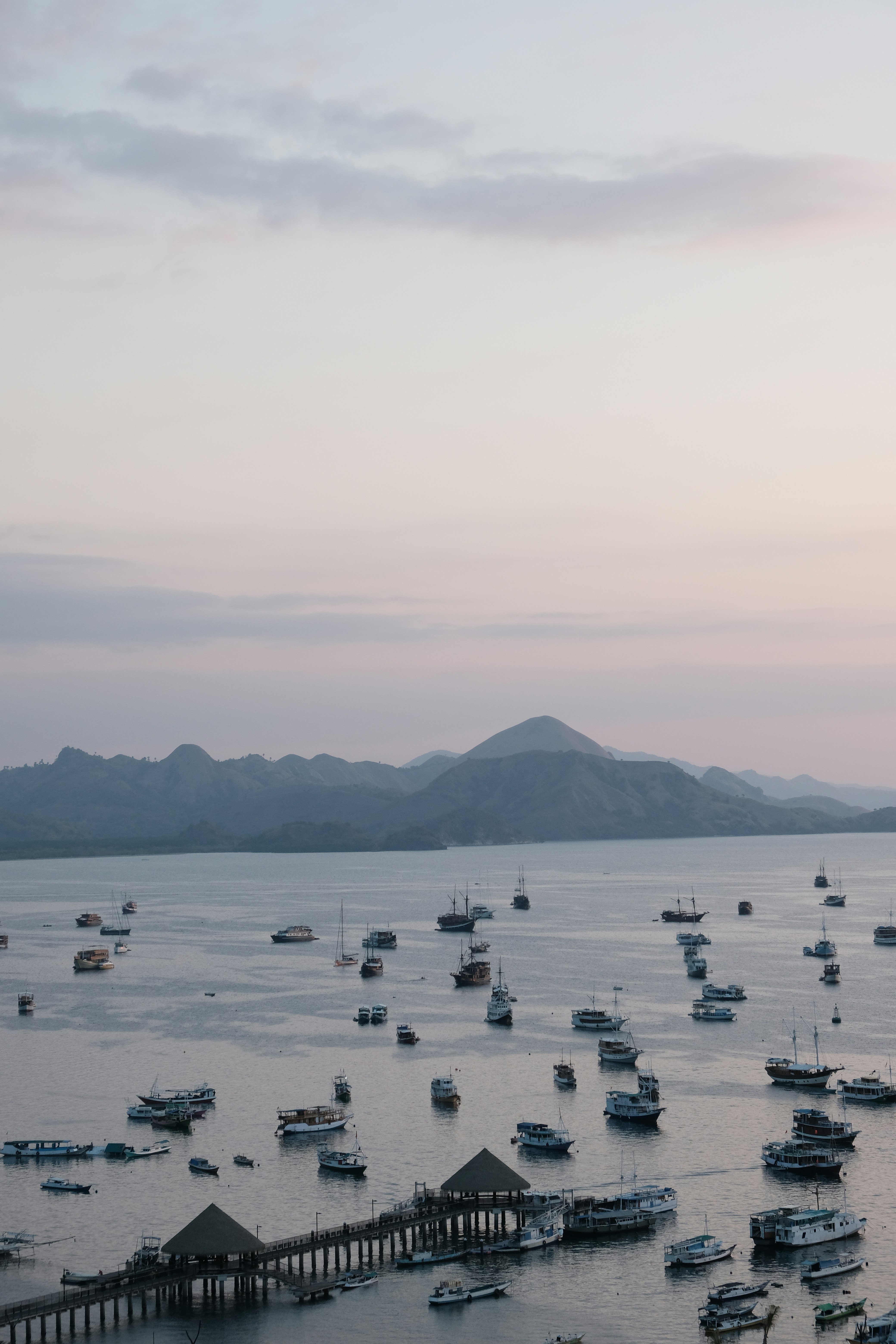 Boats in the harbor of Labuan Bajo, gateway to Komodo